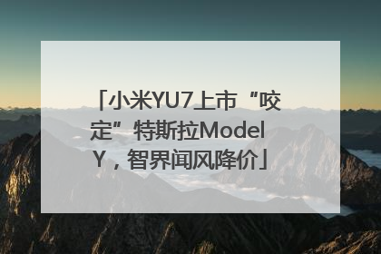 小米YU7上市“咬定”特斯拉Model Y，智界闻风降价