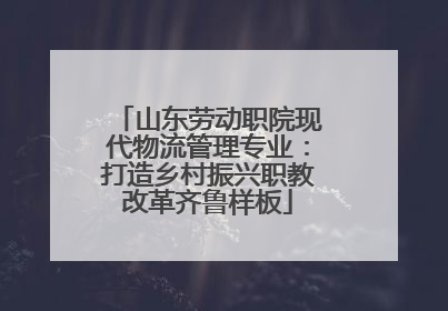 山东劳动职院现代物流管理专业：打造乡村振兴职教改革齐鲁样板