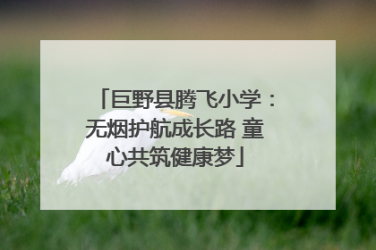 巨野县腾飞小学：无烟护航成长路 童心共筑健康梦