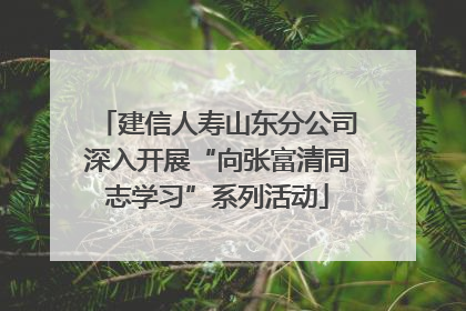 建信人寿山东分公司深入开展“向张富清同志学习”系列活动
