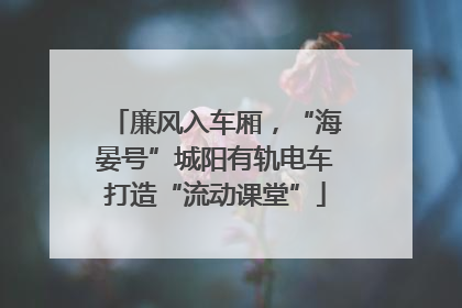廉风入车厢，“海晏号”城阳有轨电车打造“流动课堂”