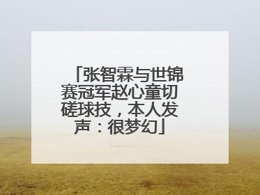 张智霖与世锦赛冠军赵心童切磋球技，本人发声：很梦幻