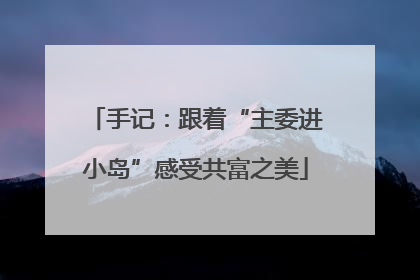 手记：跟着“主委进小岛”感受共富之美