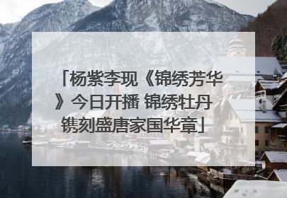 杨紫李现《锦绣芳华》今日开播 锦绣牡丹镌刻盛唐家国华章