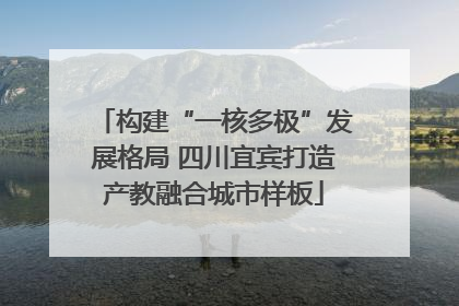 构建“一核多极”发展格局 四川宜宾打造产教融合城市样板