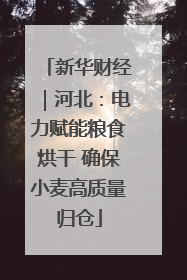 新华财经｜河北：电力赋能粮食烘干 确保小麦高质量归仓