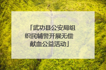 武功县公安局组织民辅警开展无偿献血公益活动