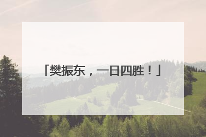 樊振东，一日四胜！