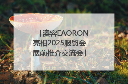 澳容EAORON亮相2025服贸会展前推介交流会