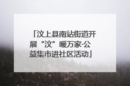 汶上县南站街道开展“汶”暖万家·公益集市进社区活动
