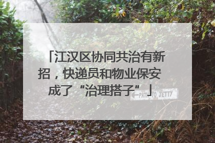 江汉区协同共治有新招，快递员和物业保安成了“治理搭子”
