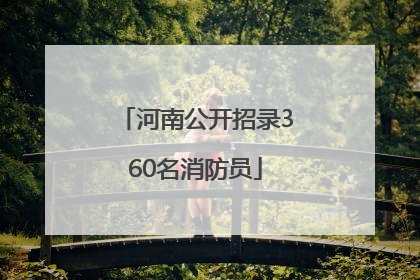 河南公开招录360名消防员