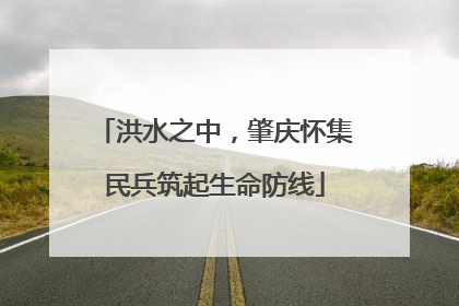 洪水之中，肇庆怀集民兵筑起生命防线