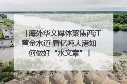 海外华文媒体聚焦西江黄金水道 看亿吨大港如何做好“水文章”