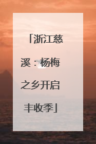 浙江慈溪：杨梅之乡开启丰收季