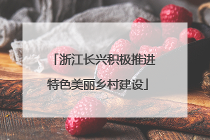 浙江长兴积极推进特色美丽乡村建设