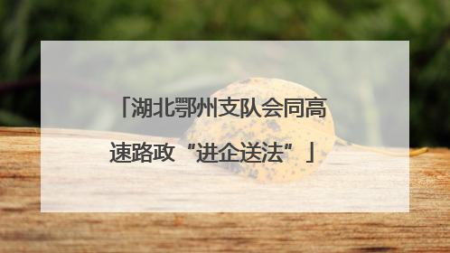 湖北鄂州支队会同高速路政“进企送法”