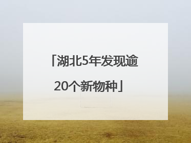 湖北5年发现逾20个新物种