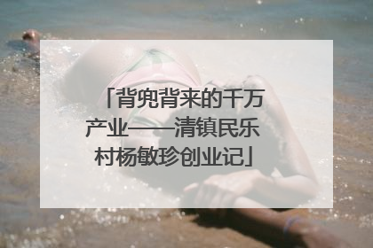 背兜背来的千万产业——清镇民乐村杨敏珍创业记