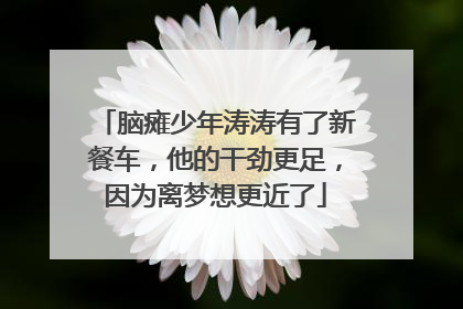 脑瘫少年涛涛有了新餐车，他的干劲更足，因为离梦想更近了