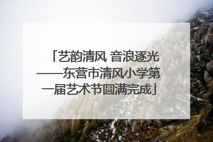 艺韵清风 音浪逐光——东营市清风小学第一届艺术节圆满完成