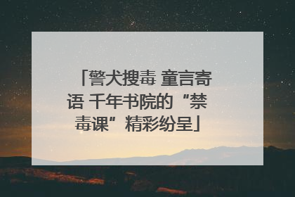警犬搜毒 童言寄语 千年书院的“禁毒课”精彩纷呈