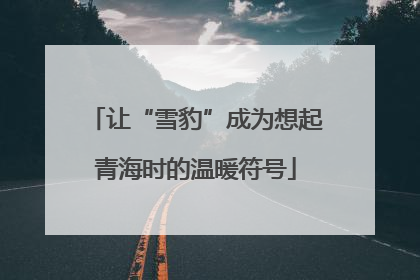 让“雪豹”成为想起青海时的温暖符号