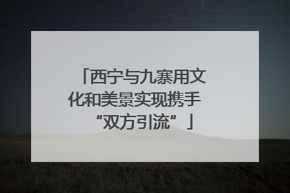 西宁与九寨用文化和美景实现携手“双方引流”
