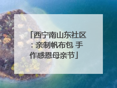 西宁南山东社区：亲制帆布包 手作感恩母亲节
