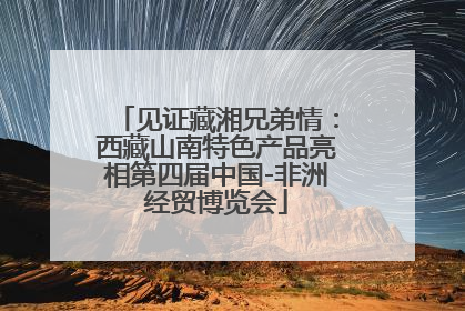 见证藏湘兄弟情：西藏山南特色产品亮相第四届中国-非洲经贸博览会
