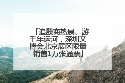 追殷商热展、游千年运河，深圳文博会北京展区限量销售1万张通票