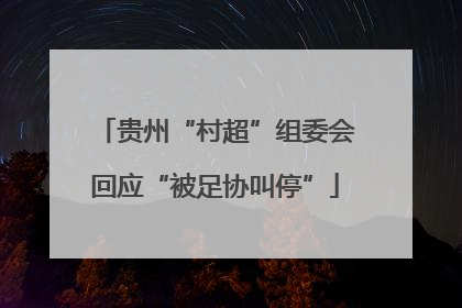 贵州“村超”组委会回应“被足协叫停”