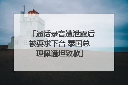 通话录音遭泄露后被要求下台 泰国总理佩通坦致歉