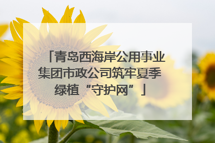 青岛西海岸公用事业集团市政公司筑牢夏季绿植“守护网”