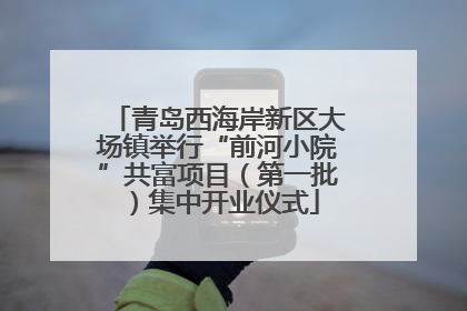 青岛西海岸新区大场镇举行“前河小院”共富项目（第一批）集中开业仪式