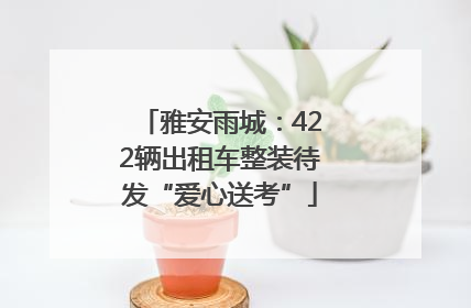 雅安雨城：422辆出租车整装待发“爱心送考”