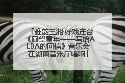 雅韵三湘·好戏连台《回望童年——写给ALBA的回信》音乐会在湖南音乐厅唱响
