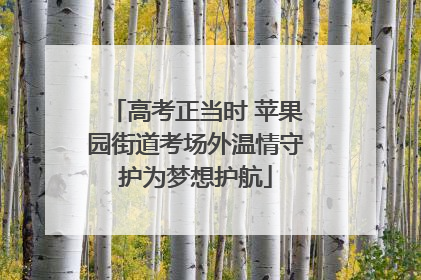 高考正当时 苹果园街道考场外温情守护为梦想护航