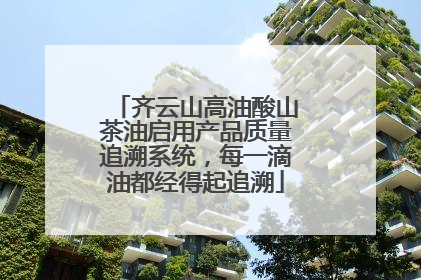 齐云山高油酸山茶油启用产品质量追溯系统，每一滴油都经得起追溯