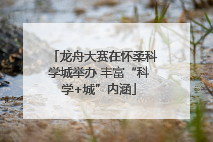 龙舟大赛在怀柔科学城举办 丰富“科学+城”内涵