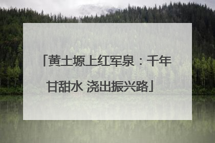 黄土塬上红军泉：千年甘甜水 浇出振兴路