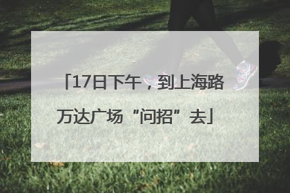 17日下午，到上海路万达广场“问招”去