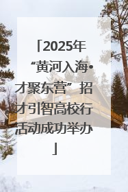 2025年“黄河入海•才聚东营”招才引智高校行活动成功举办