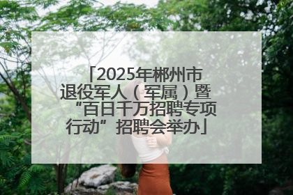 2025年郴州市退役军人（军属）暨“百日千万招聘专项行动”招聘会举办