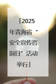 2025年青海省“安全宣传咨询日”活动举行
