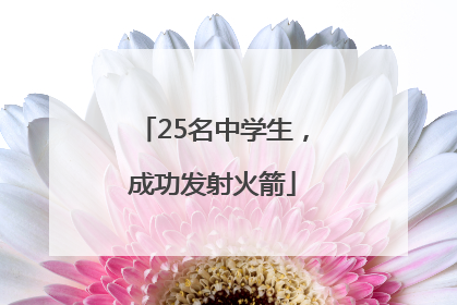 25名中学生，成功发射火箭