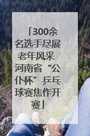 300余名选手尽展老年风采 河南省“公仆杯”乒乓球赛焦作开赛