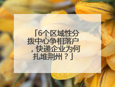 6个区域性分拨中心争相落户，快递企业为何扎堆荆州？