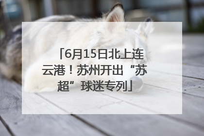 6月15日北上连云港！苏州开出“苏超”球迷专列